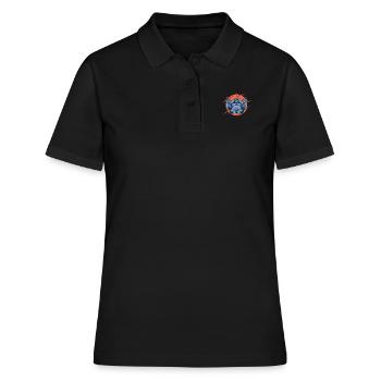 Zoo de singe de gorille de yoga - Polo Femme - noir - Devant - Ailine (174cm)