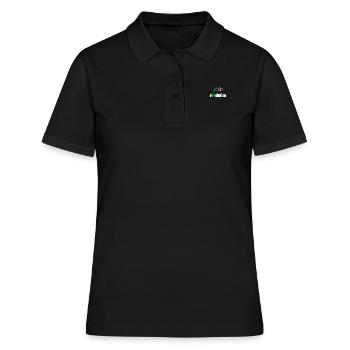 haha Öl? Elektroauto Revolution Shirt - Frauen Polo Shirt - Schwarz - Vorne - Ailine (174cm)