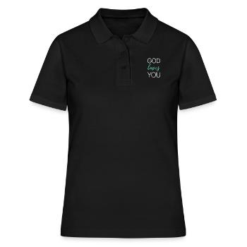 Glaube - Frauen Polo Shirt - Schwarz - Vorne - Ailine (174cm)