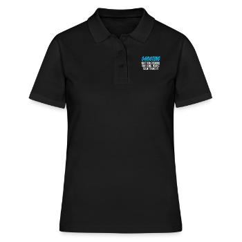 Shooting shoot shooting sport gift pistol gun - Women's Polo Shirt - black - Front - Ailine (174cm)