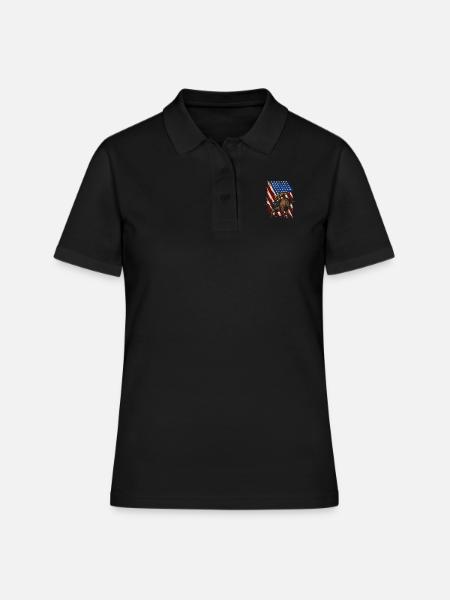 Cowboy America - Polo Femme - noir