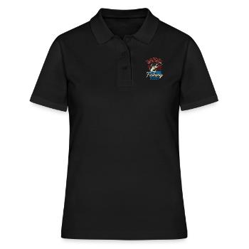 Fischer Fisch - Frauen Polo Shirt - Schwarz - Vorne - Ailine (174cm)