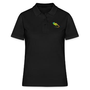 Leguan Reptilien Liebhaber - Frauen Polo Shirt - Schwarz - Vorne - Ailine (174cm)