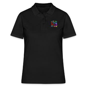 Hyäne Afrika Savanne - Frauen Polo Shirt - Schwarz - Vorne - Ailine (174cm)