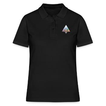 Die Kunst der Dreiecke - Frauen Polo Shirt - Schwarz - Vorne - Ailine (174cm)