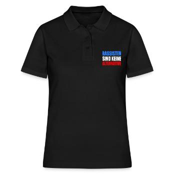rassisten sind keine alternative - Frauen Polo Shirt - Schwarz - Vorne - Ailine (174cm)