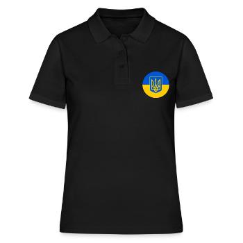 Ukraine - Frauen Polo Shirt - Schwarz - Vorne - Ailine (174cm)