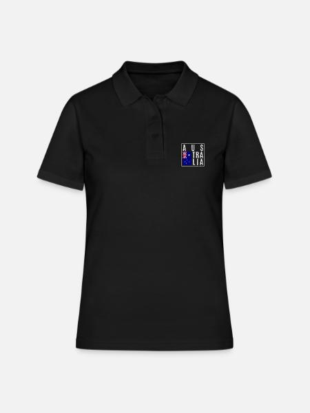 Australien - Frauen Polo Shirt - Schwarz
