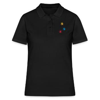 spiders_uf3 - Frauen Polo Shirt - Schwarz - Vorne - Ailine (174cm)