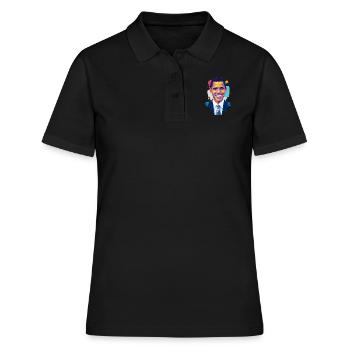 Barack Obama Digitale Kunst - Frauen Polo Shirt - Schwarz - Vorne - Ailine (174cm)