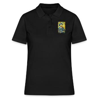 Hier wartet - Impressionismus-Malerei - Frauen Polo Shirt - Schwarz - Vorne - Ailine (174cm)