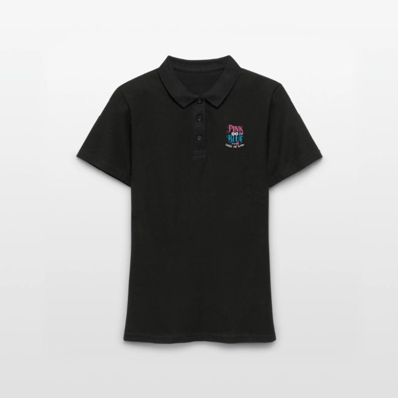 Rosa Oder Blau Denken Oder Zwinkern Frauen Polo Shirt