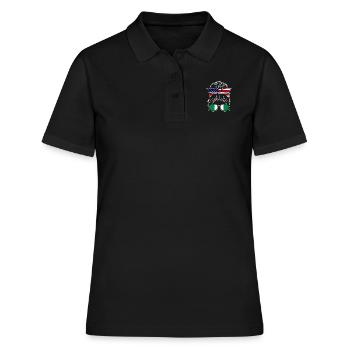 Super chignon désordonné de fille américaine nigériane pour - Polo Femme - noir - Devant - Ailine (174cm)