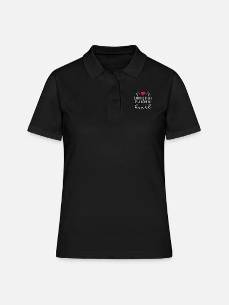 Kardiale Reha ist ein Herzensanliegen - Frauen Polo Shirt - Schwarz
