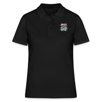 Bau-Crash-Wiederholung - Frauen Polo Shirt - Schwarz - Vorne - Ailine (174cm)