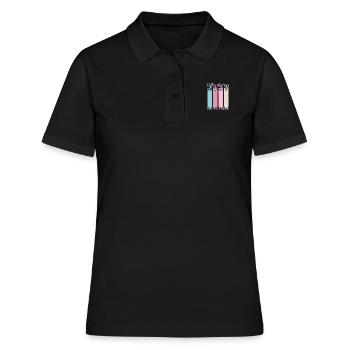 Rollerskater Party Rollerskating Before Coffee - Frauen Polo Shirt - Schwarz - Vorne - Ailine (174cm)