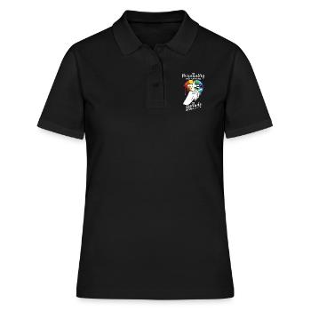 Ma personnalité dépend de mon attitude - Polo Femme - noir - Devant - Ailine (174cm)