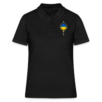 UKRAINE | DRAPEAU | SYNTHÉTIQUES URBAINS - Polo Femme - noir - Devant - Ailine (174cm)