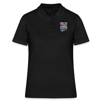 Hüter der Gender-Burnouts oder Verbeugungen - Frauen Polo Shirt - Schwarz - Vorne - Ailine (174cm)