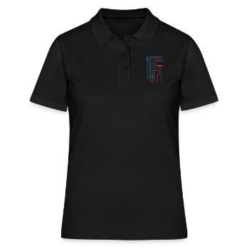 TON TRON - Klinkestecker mit Kabel - Frauen Polo Shirt - Schwarz - Vorne - Ailine (174cm)