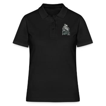 pedal power, vélo, vélo, bicycle - Polo Femme - noir - Devant - Ailine (174cm)