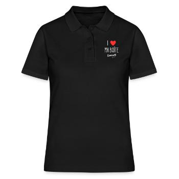 i love ma boîte - Polo Femme - noir - Devant - Ailine (174cm)