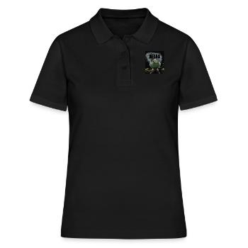 Cannabis Relax Geschenk - Frauen Polo Shirt - Schwarz - Vorne - Ailine (174cm)