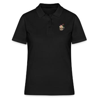 Hamster de cacao Noël - Polo Femme - noir - Devant - Ailine (174cm)