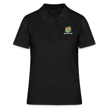 In A Serious Relation-Chip Funny Puns Valentine - Women's Polo Shirt - black - Front - Ailine (174cm)
