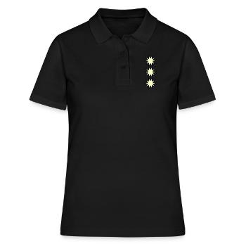 Design 3 étoiles, sobre, shirts, accessoires - Polo Femme - noir - Devant - Ailine (174cm)
