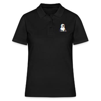 EDM - DJ - Glitch Rave Stil - Frauen Polo Shirt - Schwarz - Vorne - Ailine (174cm)