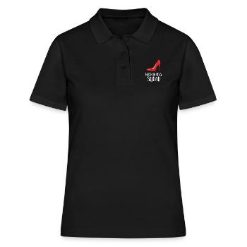 High Heels rot - High Heels Squad - Frauen Polo Shirt - Schwarz - Vorne - Ailine (174cm)