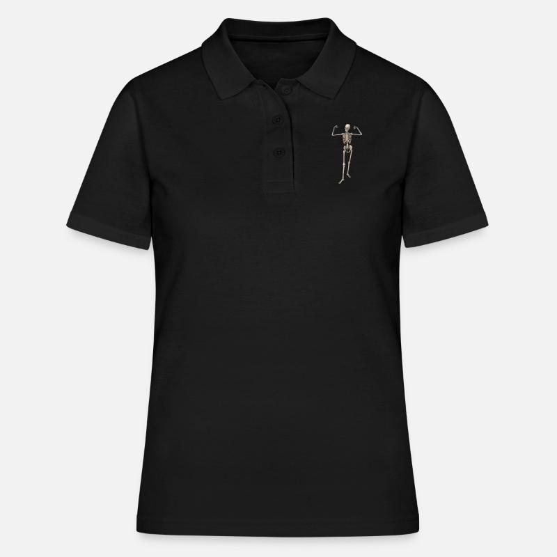 skeleton bone man - Polo Femme - noir