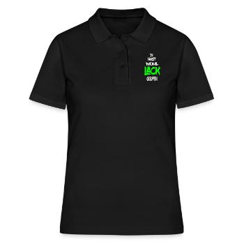 Lustiger Spruch Lack gesoffen , für den Lackierer - Frauen Polo Shirt - Schwarz - Vorne - Ailine (174cm)