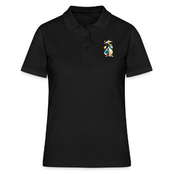 Espace fusée - Polo Femme - noir - Devant - Ailine (174cm)