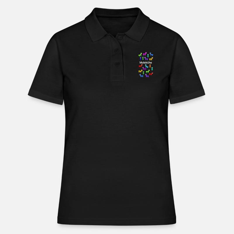 Molecules + cows = molecules - Women's Polo Shirt - black