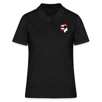 Afro Latina - Frauen Polo Shirt - Schwarz - Vorne - Ailine (174cm)