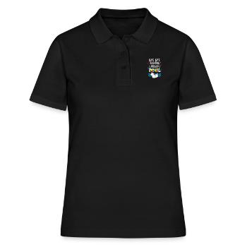 Pool Party - Frauen Polo Shirt - Schwarz - Vorne - Ailine (174cm)
