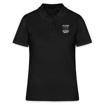 Knie Operation - Frauen Polo Shirt - Schwarz - Vorne - Ailine (174cm)