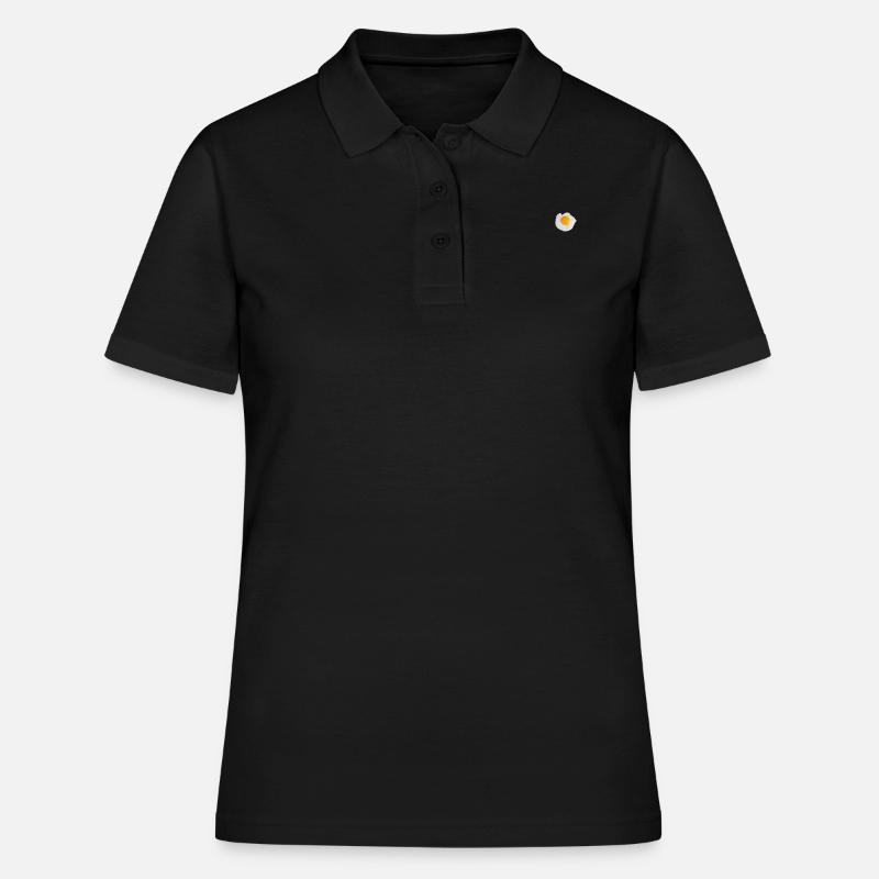 Egg Fried Egg Scrambled Eggs Breakfast Egg for Toast - Women's Polo Shirt - black