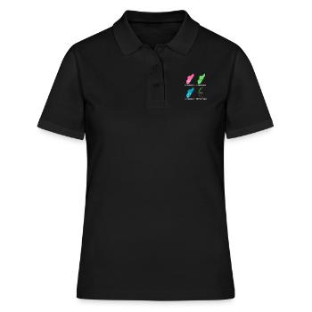Madagascar Stimmungslevel Glücklich bis Ohne Sprit - Frauen Polo Shirt - Schwarz - Vorne - Ailine (174cm)