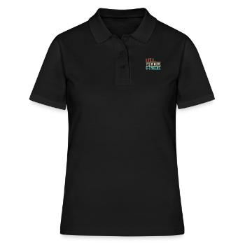Gebrochener Arm Spruch - Fraktur Gipsarm - Frauen Polo Shirt - Schwarz - Vorne - Ailine (174cm)