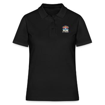 Gebrochenes Bein Spruch - Fraktur Gipbein - Frauen Polo Shirt - Schwarz - Vorne - Ailine (174cm)