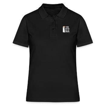 Gebrochener Arm Spruch - Fraktur Gipsarm - Frauen Polo Shirt - Schwarz - Vorne - Ailine (174cm)