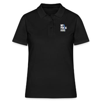 Mon stylo est énorme - Polo Femme - noir - Devant - Ailine (174cm)