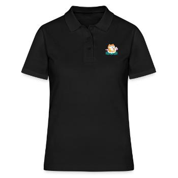 Pool Party - Frauen Polo Shirt - Schwarz - Vorne - Ailine (174cm)