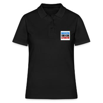 rassisten sind keine alternative - Frauen Polo Shirt - Schwarz - Vorne - Ailine (174cm)