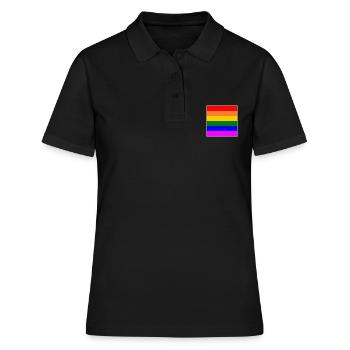 Drapeau arc-en-ciel LGBT - Polo Femme - noir - Devant - Ailine (174cm)
