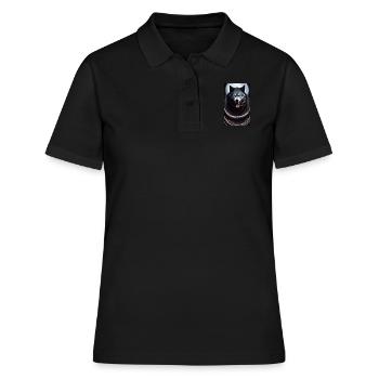 Loup-garou | Loup | Créatures mythiques | Monstres | Mystique - Polo Femme - noir - Devant - Ailine (174cm)