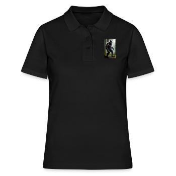 Loup-garou | Loup | Créatures mythiques | Monstres | Mystique - Polo Femme - noir - Devant - Ailine (174cm)